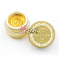 Gel UV / LED GDCOCO Nail Art Emross Gel 3D colorde 8ml Cod: 12 Auriu (Gold)